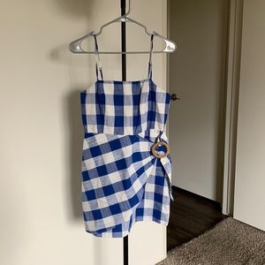 Blue and White Plaid Sun Dress